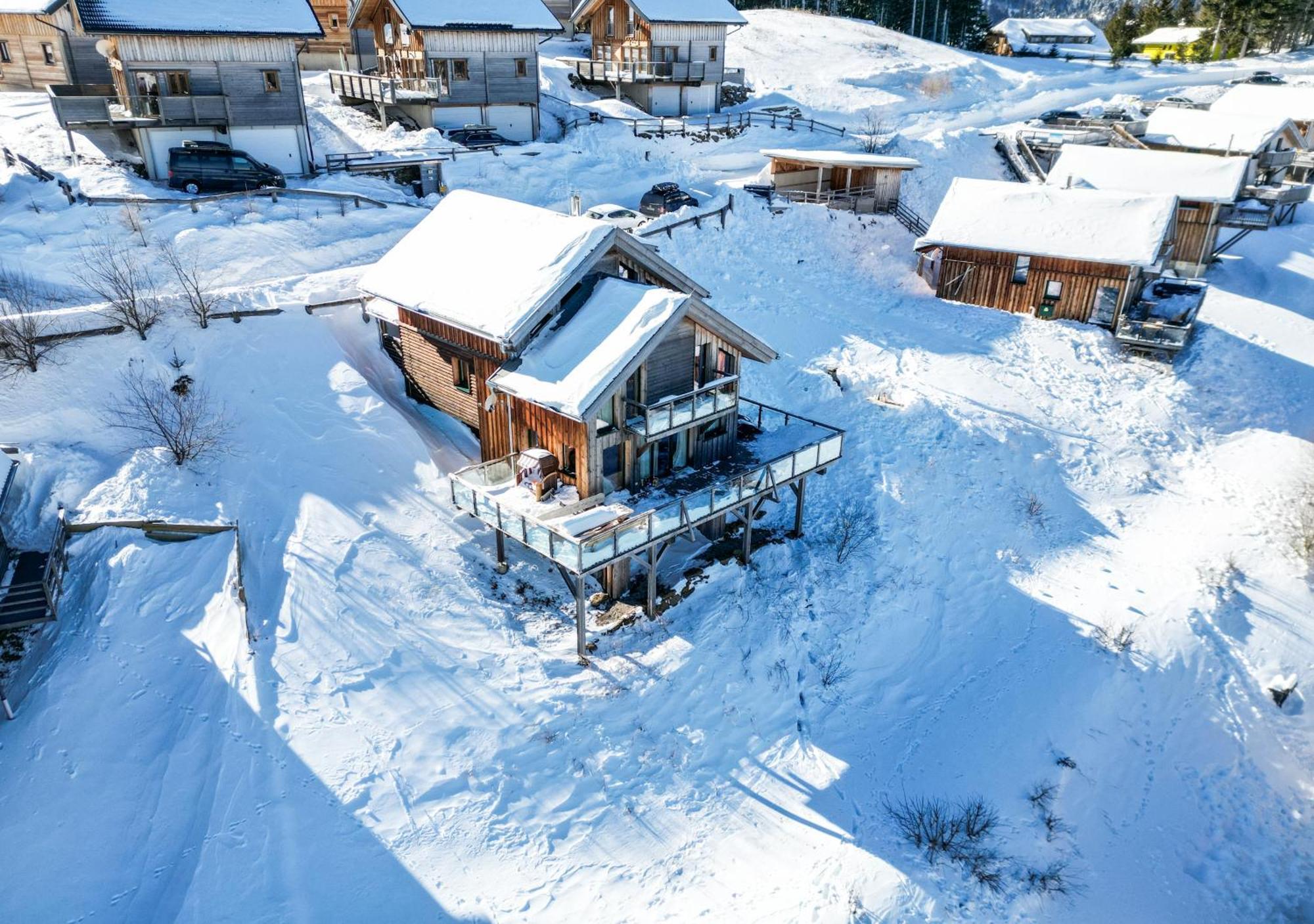 1A Chalet "Wolke" Wandern, Grillen, Wellness Im Traumhaus Wolfsberg Exterior foto